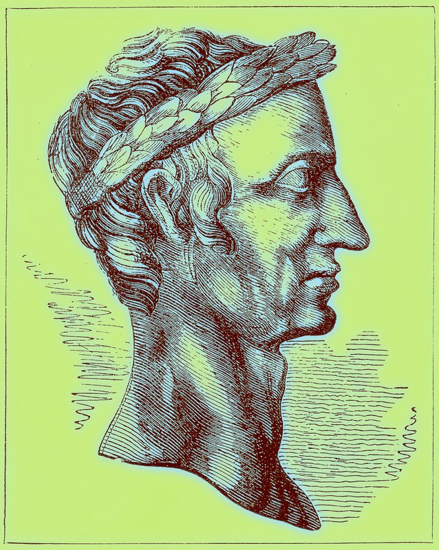 Júlio César, ilustração da história ilustrada do mundo, publicada c.1880 (imagem digitalmente aprimorada) de English School