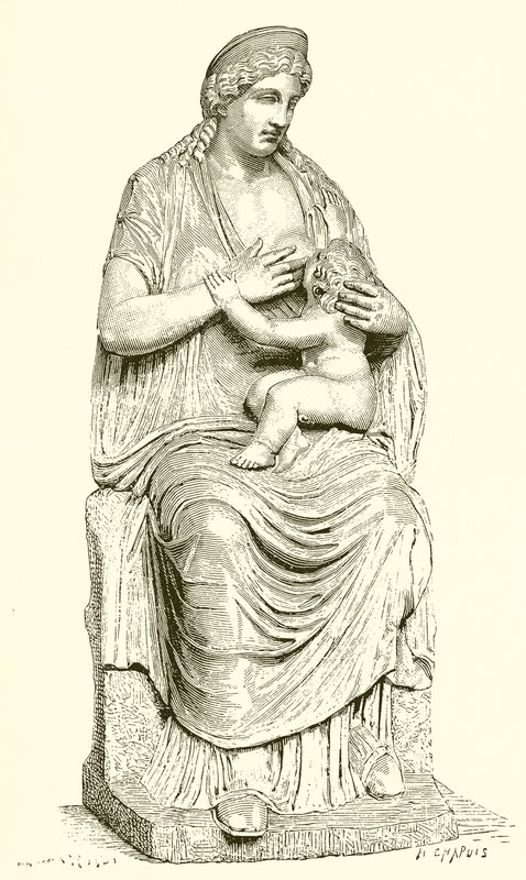 Juno enfermagem Hercules (estátua no Vaticano) de English School