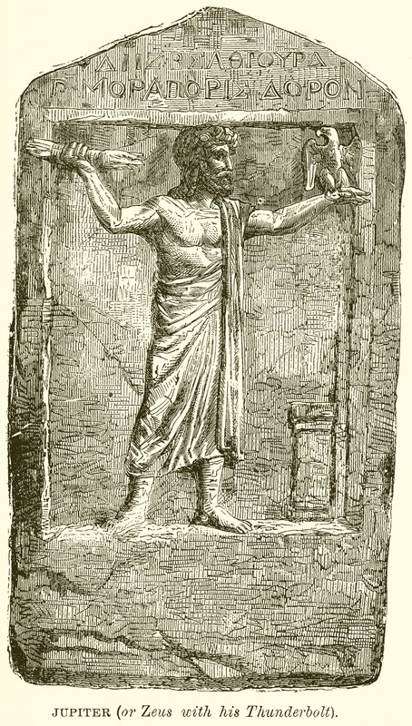 Júpiter (ou Zeus com seu raio) de English School