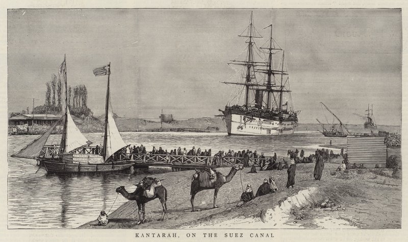 Kantarah, no Canal de Suez (gravura) de English School