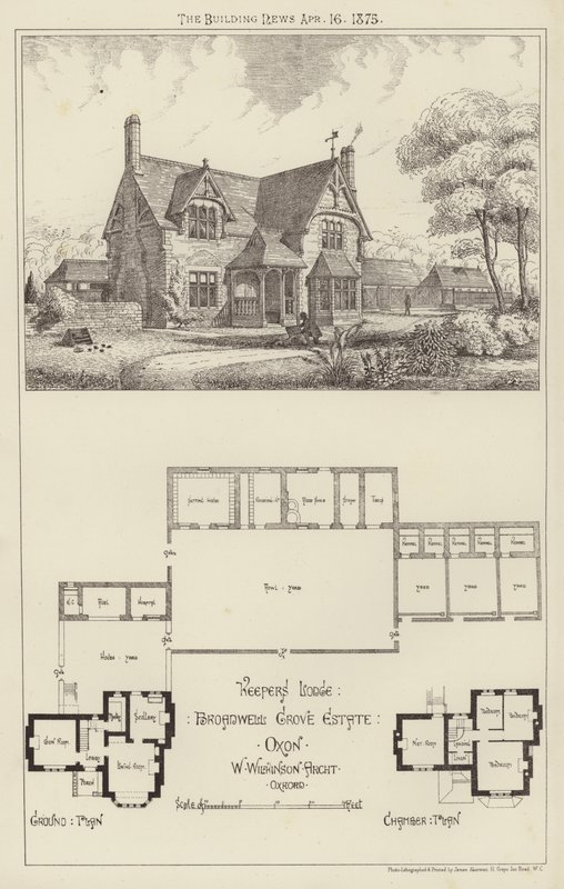 Keepers Lodge, Broadwell Grove Estate, Oxon (gravura) de English School