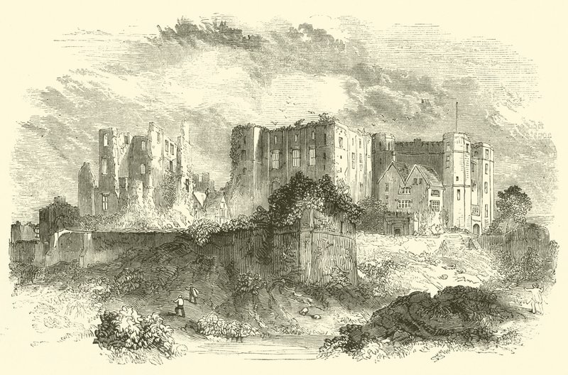 Castelo Kenilworth (gravura) de English School