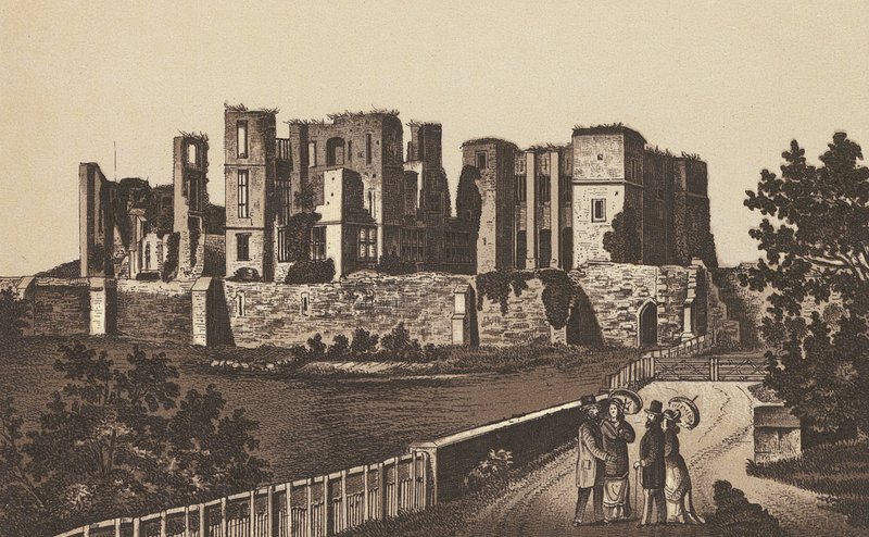 Castelo de Kenilworth (litografia) de English School