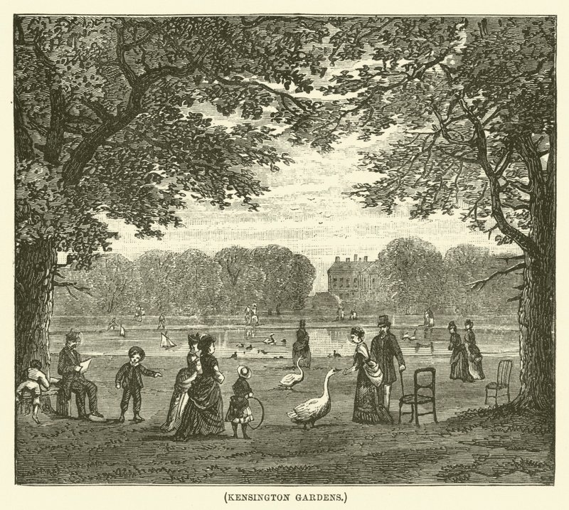 Jardins de Kensington (gravura) de English School