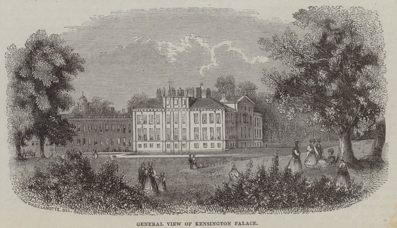 Palácio Kensington, Londres (gravura) de English School