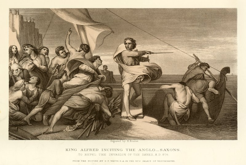 Rei Alfred incitando os anglo-saxões de English School