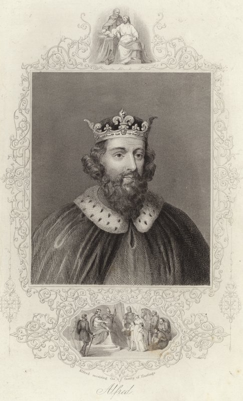 Rei Alfred recebendo a família de Hastings de English School