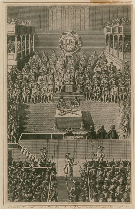 Rei Carlos I perante o Supremo Tribunal de Justiça em Whitehall, 1648 de English School