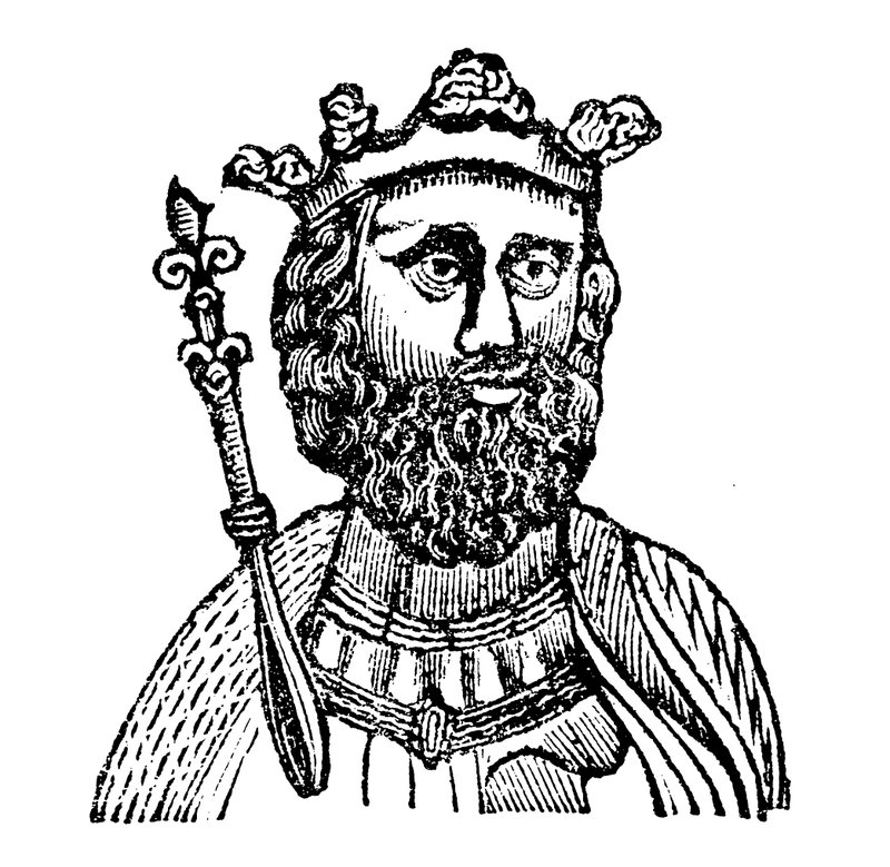 Rei Eduardo II, sobrenome Caernarvon (xilogravura) de English School