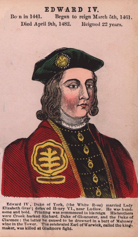 Rei Eduardo IV (gravura colorida) de English School