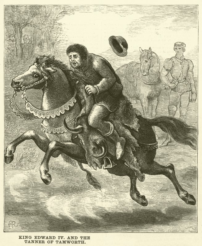 O rei Eduardo IV e o curtidor de Tamworth (gravura) de English School