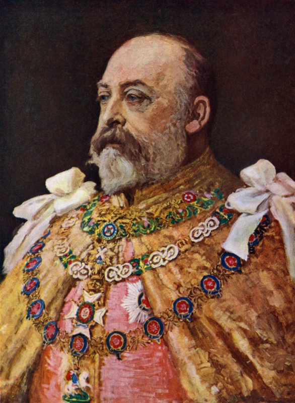 Rei Eduardo VII (litografia a cores) de English School