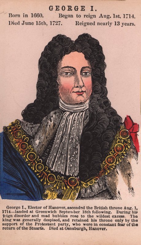 Rei Jorge I (gravura colorida) de English School