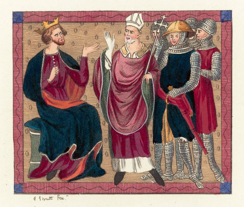 Rei Henrique II e Thomas Becket de English School