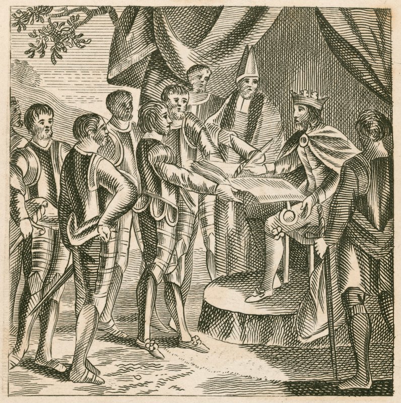 Rei João assinando a Magna Carta de English School
