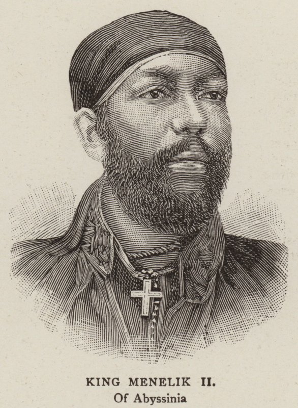 Rei Menelik II (gravura) de English School