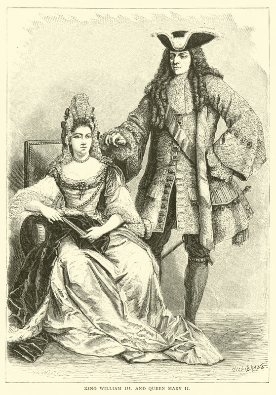 Rei Guilherme III e Rainha Maria II de English School