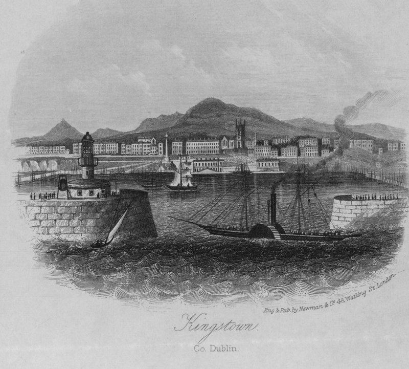 Kingstown, County Dublin (gravura) de English School