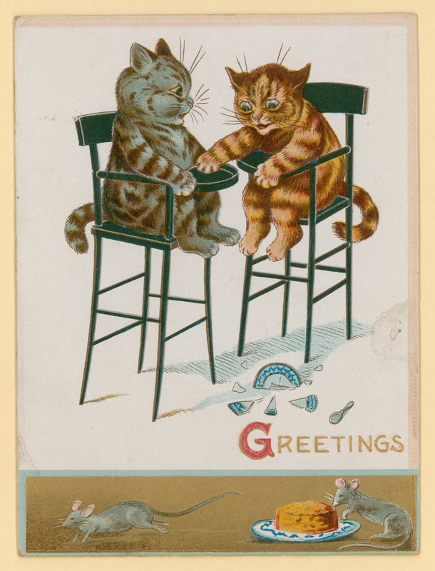 Gatinhos em cadeiras de bebê de English School