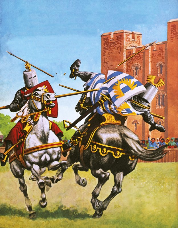Cavaleiros, jousting de English School