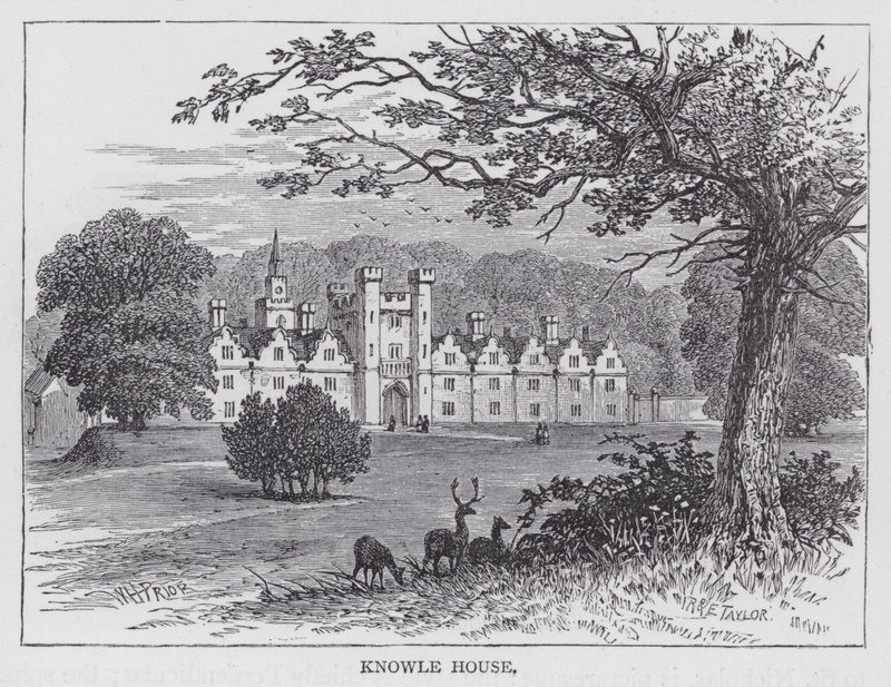 Knowle House (gravura) de English School