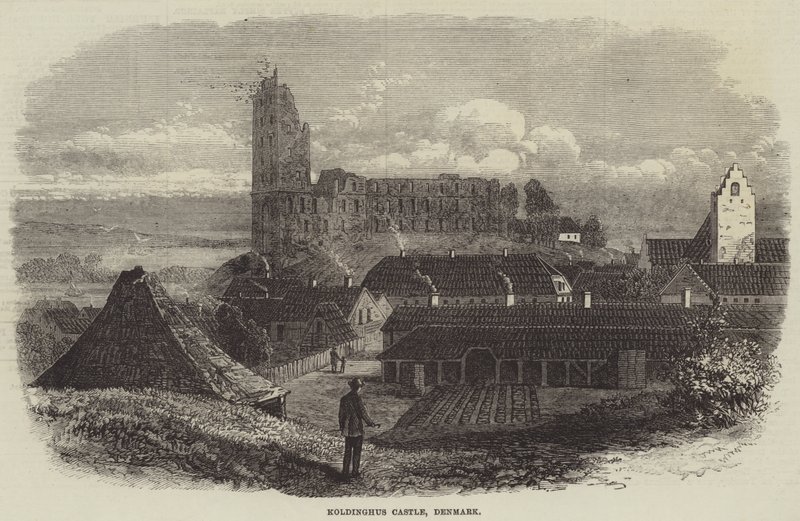Castelo de Koldinghus, Dinamarca (gravura) de English School