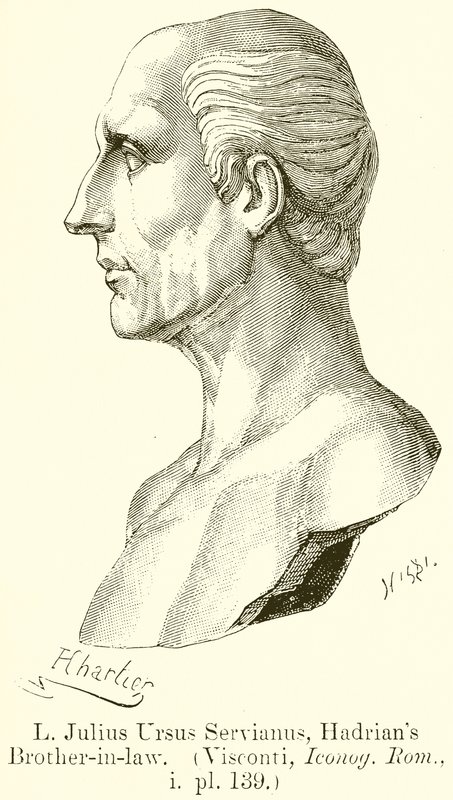 L. Julius Ursus Servianus, cunhado de Adriano. (Visconti, Iconog. Rom., I. Pl. 139) de English School