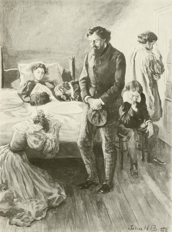 La Boheme, último ato (gravura) de English School