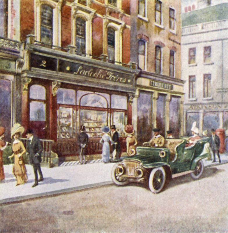 Lacloche Freres, 2 New Bond Street (cor litho) de English School