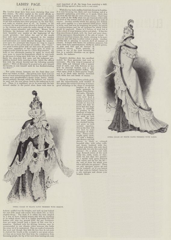 Página de Senhoras, Vestido (litho) de English School