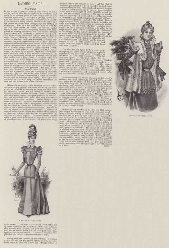 Página de Senhoras, Vestido (litho) de English School