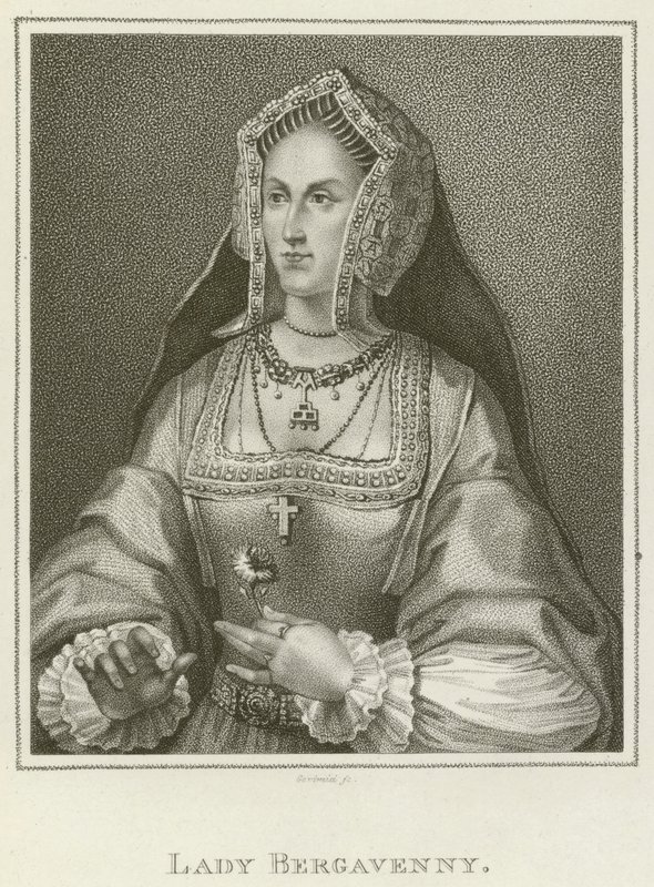 Lady Bergavenny (gravura) de English School