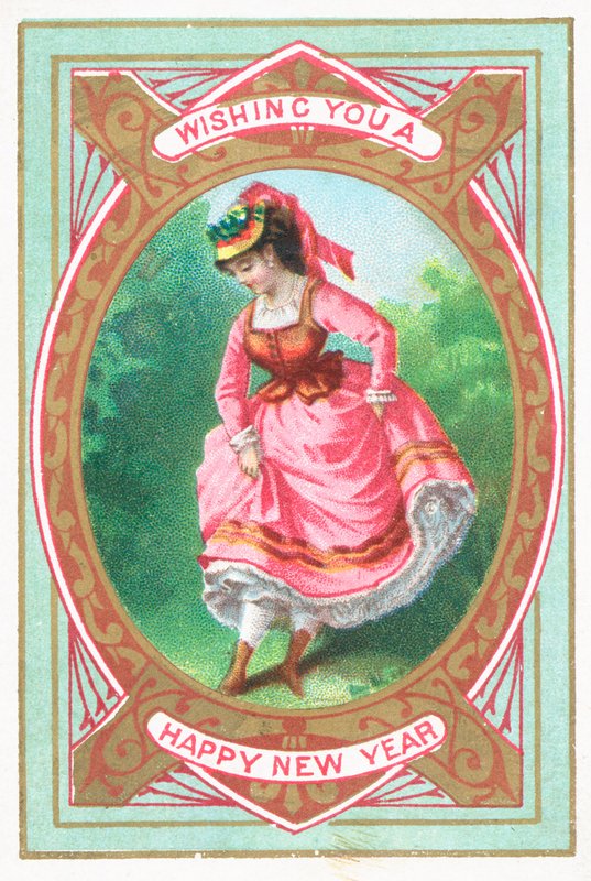 Lady Dancing, cartão de ano novo de English School