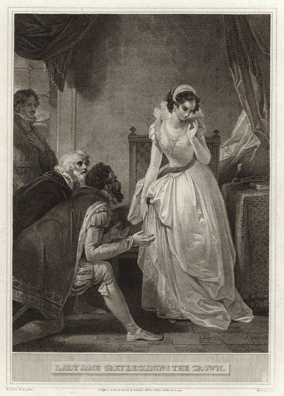 Lady Jane Grey recusando a coroa de English School