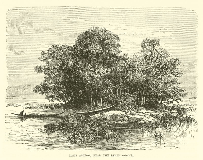 Lago Asingo, perto do rio Ogowe de English School