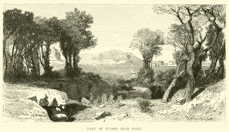 Lago de Fusaro perto de Baiae de English School