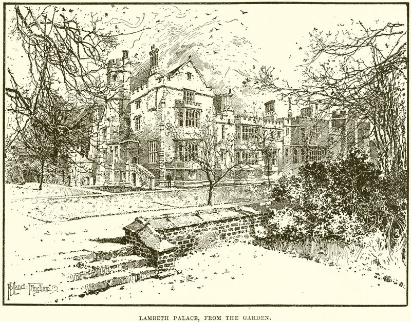 Palácio de Lambeth, do jardim de English School