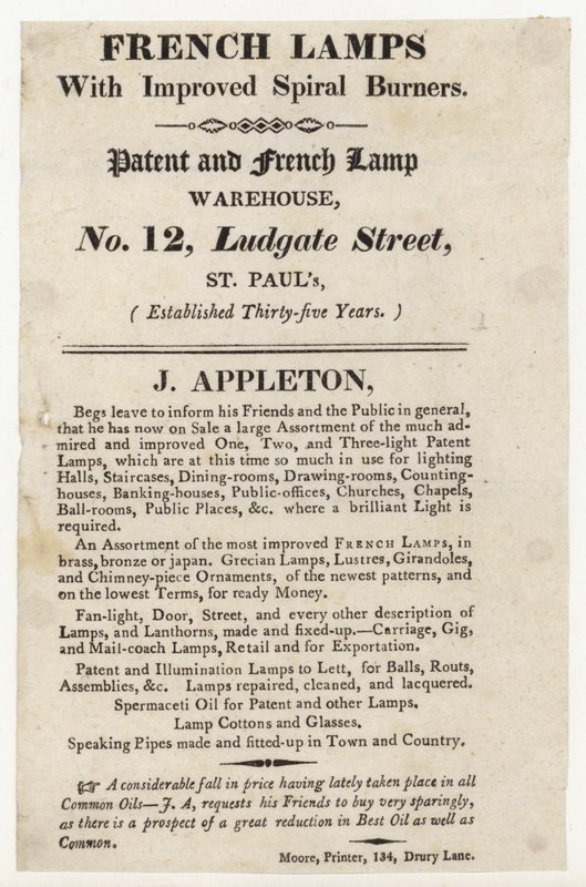 Fabricante da lâmpada, cartão de comércio de English School