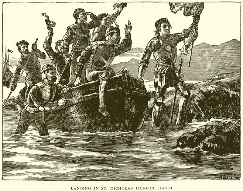 Desembarque em Porto de São Nicolau, Hayti de English School