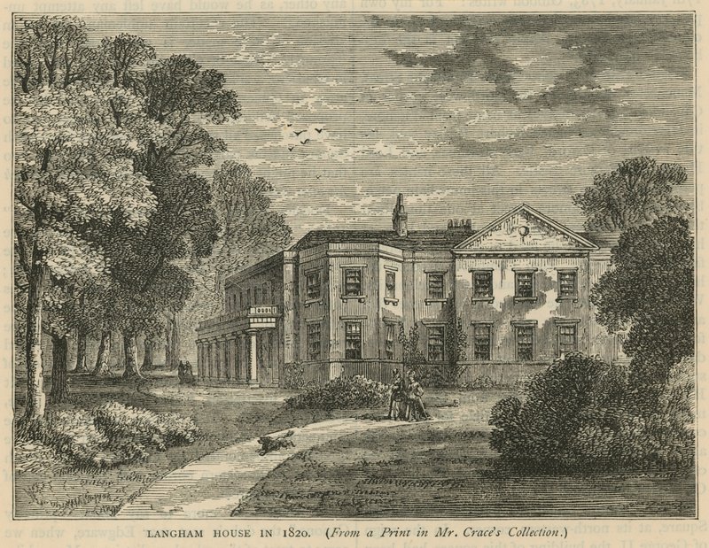 Langham House em 1820 de English School