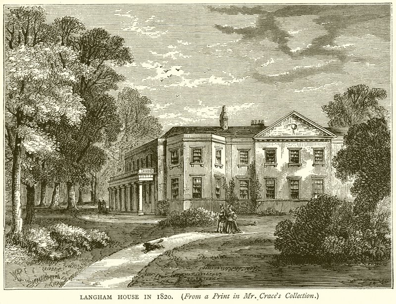 Langham House em 1820 de English School