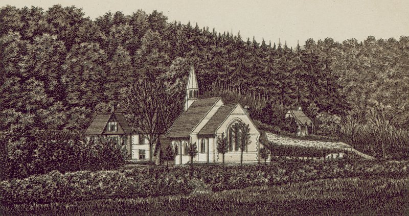 Igreja de Langrish (litografia) de English School