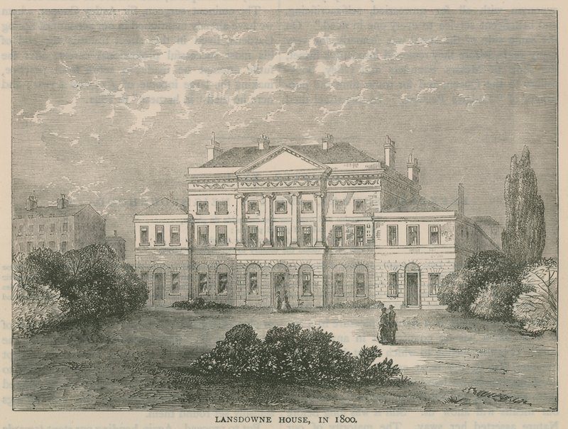 Lansdowne House, Berkley Square, em 1800 de English School