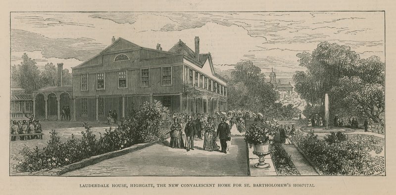 Lauderdale House, Highgate, Londres, a nova casa de convalescença do Hospital St Bartholomews de English School