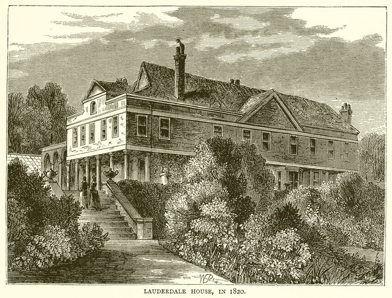 Casa de Lauderdale, em 1820 de English School