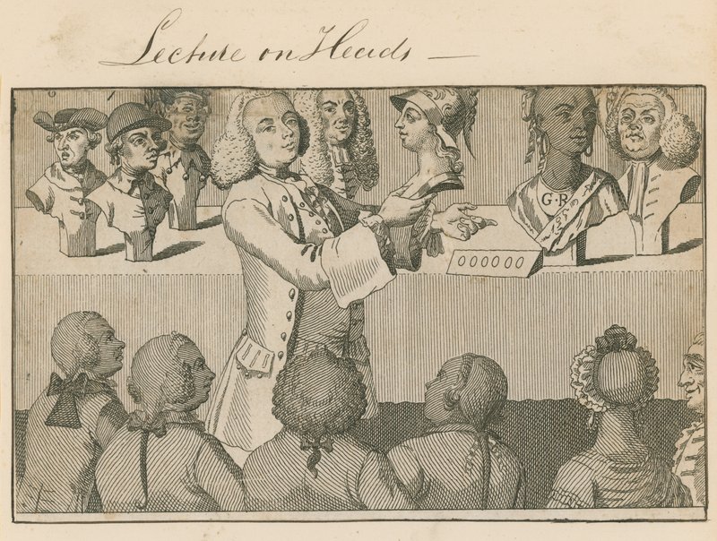 Palestra sobre Chefes, no Long Room, em frente a Sadlers Wells, em 20 de junho de 1765 de English School