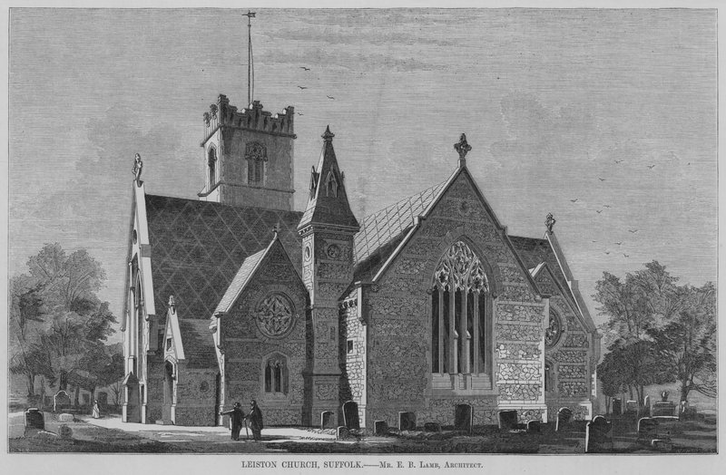 Igreja de Leiston, Suffolk (gravura) de English School