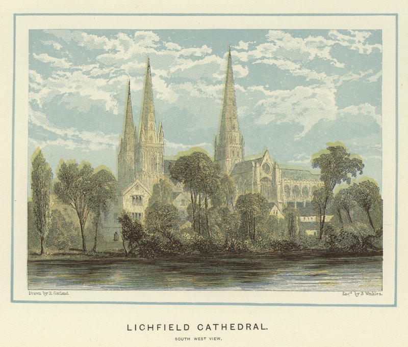 Catedral de Lichfield, vista a sudoeste de English School