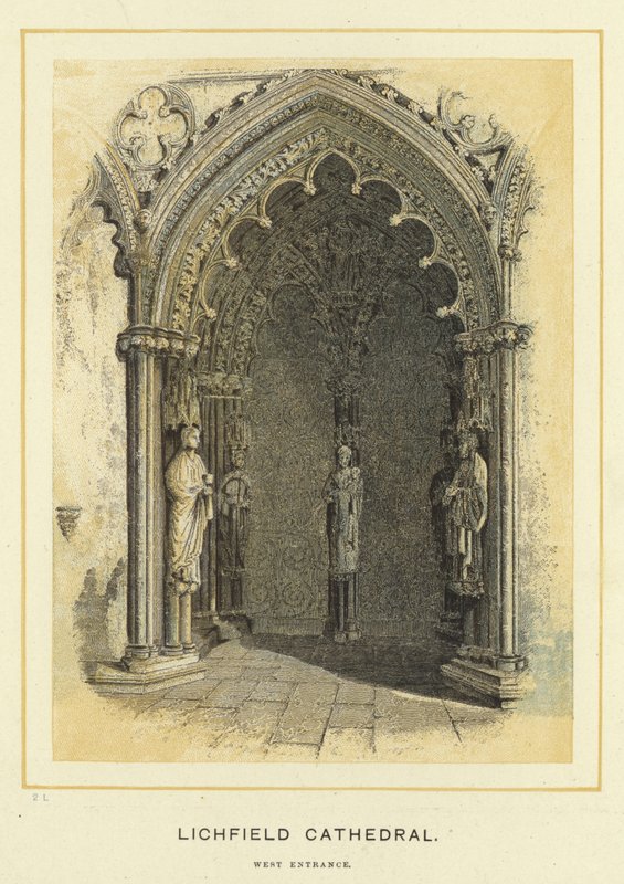 Catedral de Lichfield, entrada oeste de English School