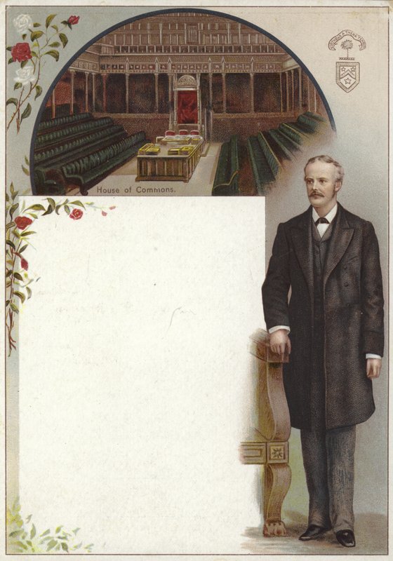 Cartão Liebig com Arthur Balfour de English School